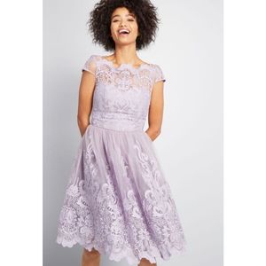 NWT Chi Chi London Lilac Lace Dress